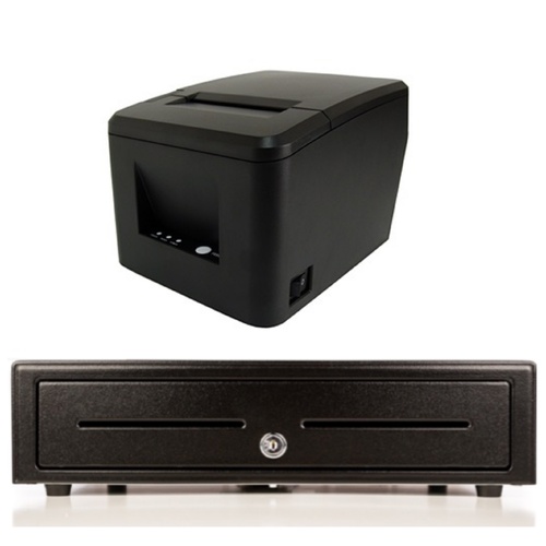 Element Hospitality POS Bundle - Element RW80L Thermal Receipt Printer & Element EC410B Cash Drawer BU10873