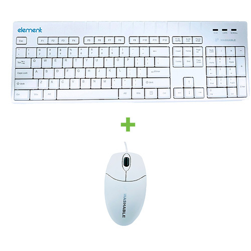 ELEMENT KEYBOARD ECT104-BL 104 KEY IP68 WHITE + MOUSE BU10999