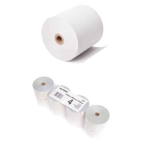 80mm x 80mm Thermal Receipt Paper for POS Printers (4 Rolls)