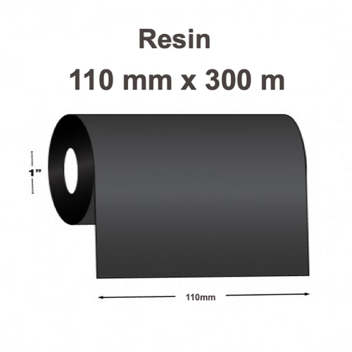 3 x Black Resin Ribbon 110mm x 300 meter - 1 inch core