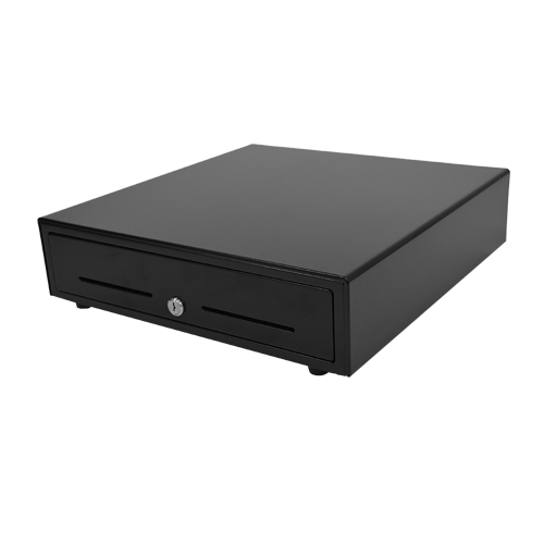 Manual Push Button Cash Drawer -  8 Coin 5 Note Black