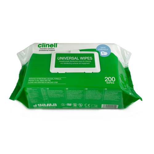 Clinell Universal Disinfectant Wipes 1 X Pack Of 200 Wipes CW200
