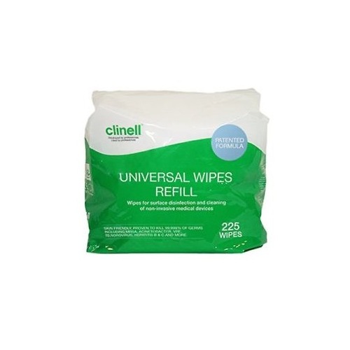 Clinell Universal Disinfectant Wipe - 4 x Bucket Refills of 225 Wipes each CWBUC225RAUS