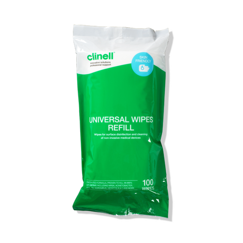 Clinell Universal Disinfectant Wipe - Tub REFILL 100 wipes CWTUB100RAUS
