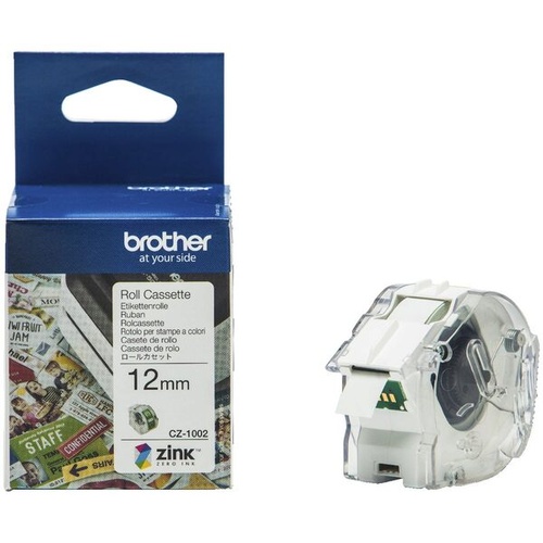 Brother CZ1002 Colour Label Roll 9mm wide 5 meter long CZ-1002