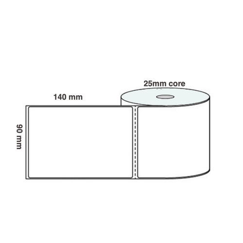 90mm X 140mm Direct Thermal Labels (10 Rolls Of 350) Freezer Grade