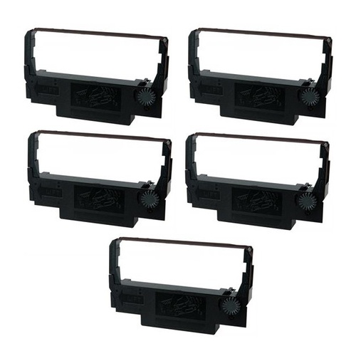 5 x Black Ribbons for Epson Impact Printers (ERC-38, ERC 30, ERC-34)