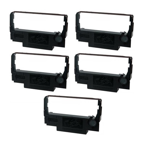 Box of 5 Black Ribbons for Epson Impact Printers (ERC-38, ERC 30, ERC-34)