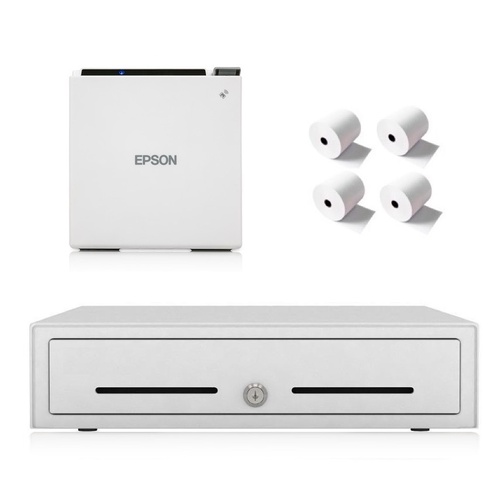 LightSpeed X LightSpeed R Shopify Kounta POS Bluetooth Hardware Bundle White