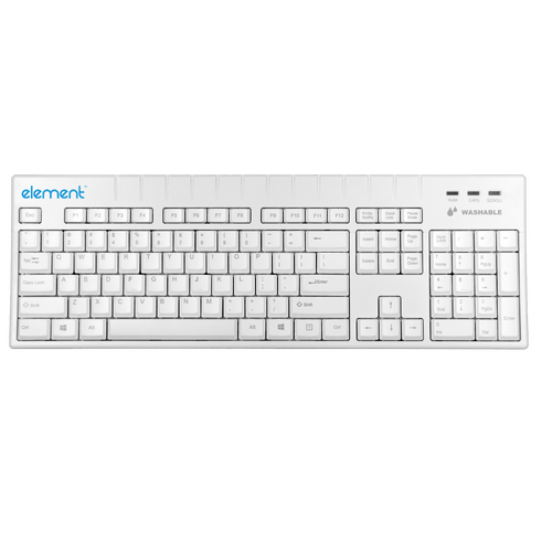 ELEMENT KEYBOARD ECT104-BL 104 KEY IP68 WHITE  KBETECT104WH