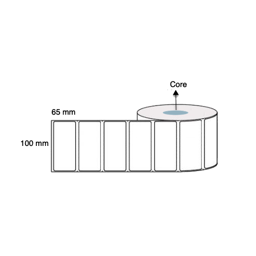 100mm x 65mm Thermal Transfer Labels Synthetic (Rolls of 800) LAB10065PPWS40