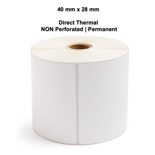 40mm x 28mm Direct Thermal Labels (5 Rolls of 2,000) LAB4028TWS40