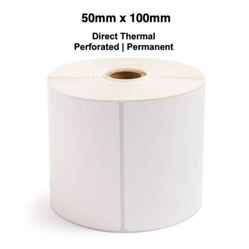 50mm X 100mm Direct Thermal Labels  (20 Rolls Of 500 LPR) LAB50100TWS40P