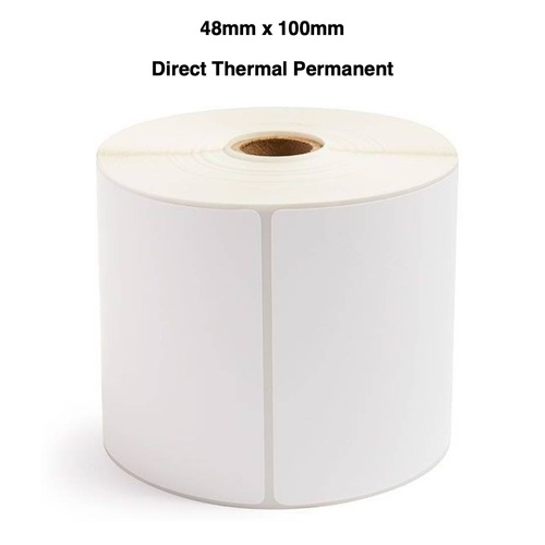 Direct Thermal Label Rolls 48x100 (16 Rolls of 500 LPR Permanent Perforated)