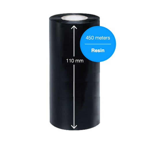 Premium Resin Ribbon 110mm x 450 meter For Industrial Label Printers