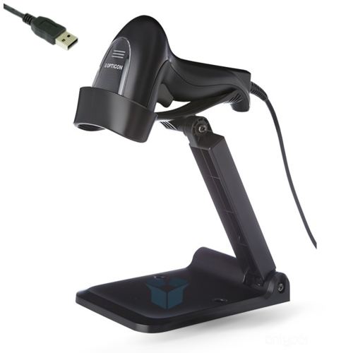 Opticon L-46R Laser Scanner Black with USB Interface & Stand Included (1D) OPL46R