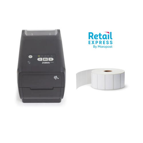 Retail Express Label Printer Bundle (ZD411 Printer + 40x28 labels)