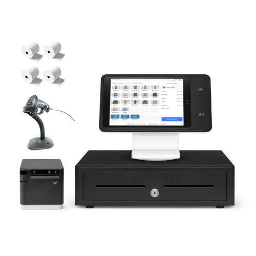 Square Stand Retail POS System for iPad with Zebra LS2208 Barcode Scanner