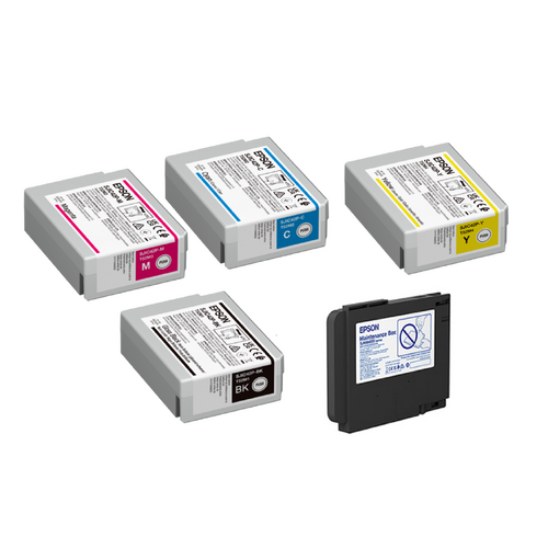 Epson Original CW-C4010 Bundle - Maintenance Box Ink Cartridge YELLOW MAGENTA CYAN BLACK MATT BLACK