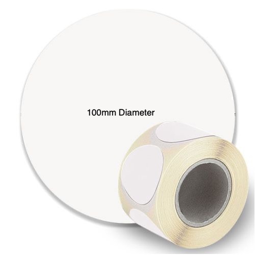 Inkjet 100mm Circle Label Rolls for the Epson C4010A TM-C3500 - 4 Rolls of 300 Labels